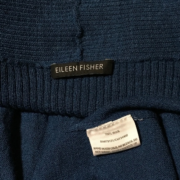 Eileen Fisher Cardigan Blue Wool Open Front NWOT - Picture 3 of 3